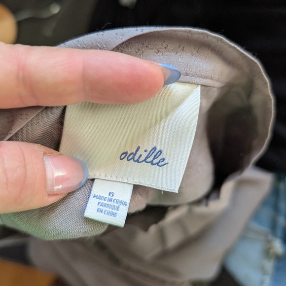 Anthropologie Odille Lavender A-Line Skirt with Button Accents Size 6 - Picture 7 of 7